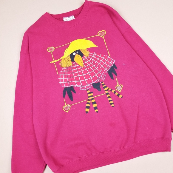 VTG 90's 00's Made in USA Cartoon 90's Crow Design - Picture 7 of 7